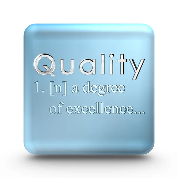 Ikona definicji jakości — Zdjęcie stockowe