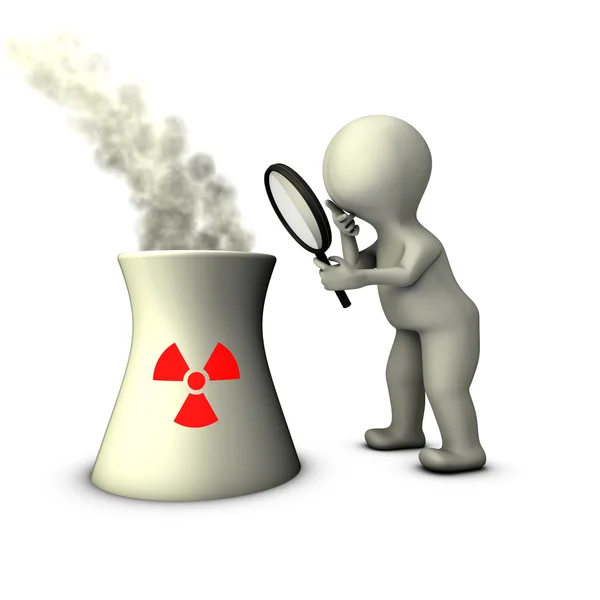 Audit van kerncentrale — Stockfoto