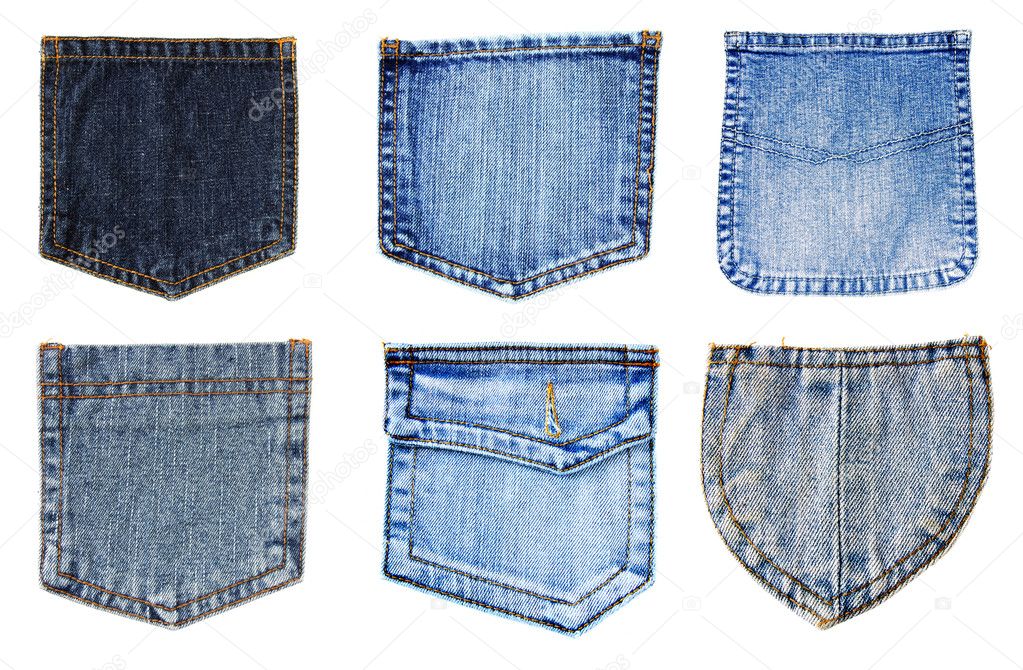 Jeans pockets isolated