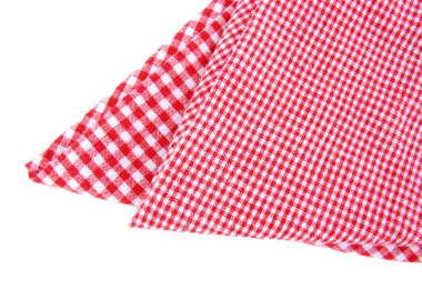 Checkered napkin isolated clipart