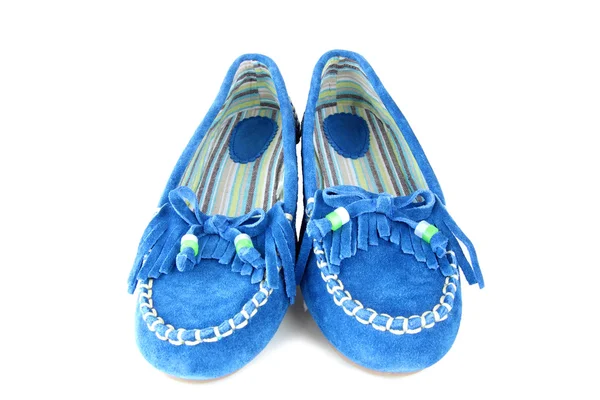 Chaussures en daim féminin isolées — Photo