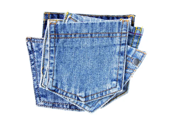 Jeans fickor isolerade — Stockfoto
