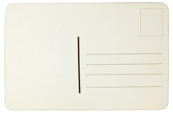 Vista trasera de la tarjeta postal antigua — Foto de Stock