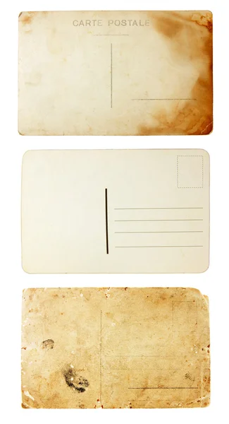 古代邮政卡的后视图 — 图库照片