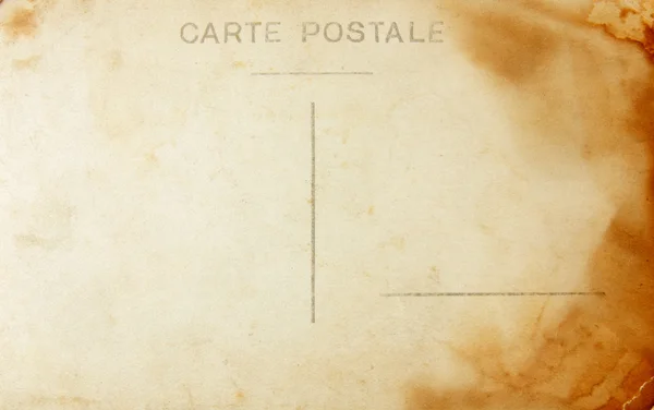 古代邮政卡的后视图 — 图库照片