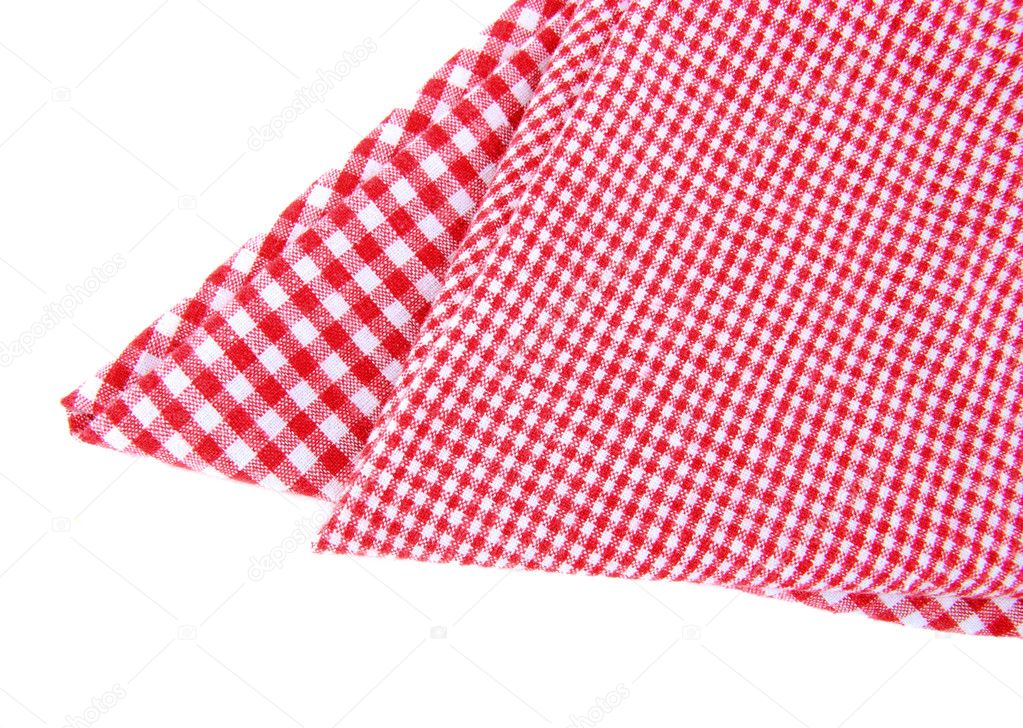 Checkered napkin isolated