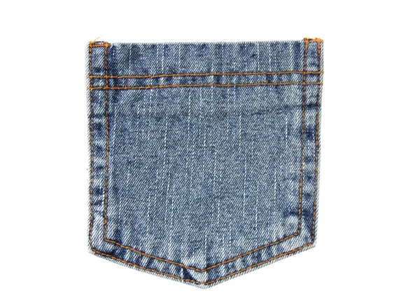 Blue jeans kapsy izolované — Stock fotografie