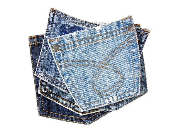 Tasche jeans isolate — Foto Stock
