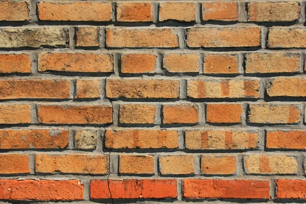 Çatlama tuğla duvar — Stok fotoğraf