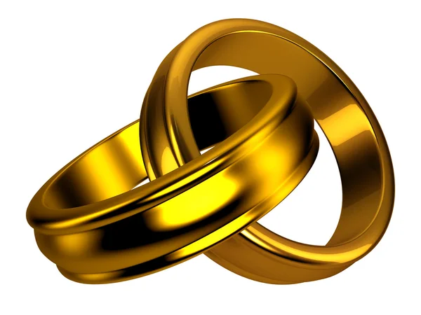 金の結婚指輪、宝石 — ストック写真