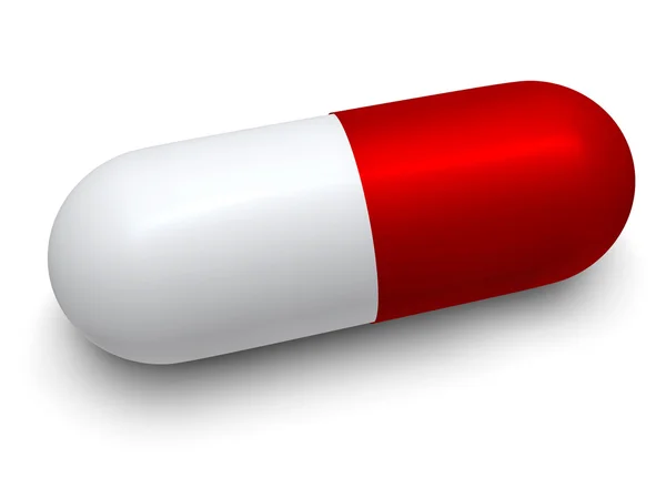 Capsula rossa, farmaceutica, medica — Foto Stock