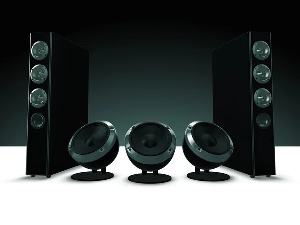 Altavoces de audio de alta definición, música — Foto de Stock