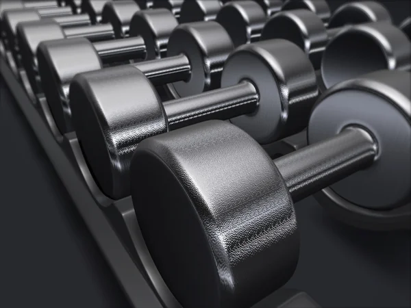 stock image Free weights, dumbbells, gym