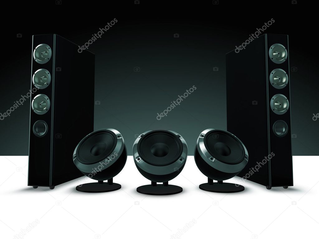 High definition audio speakers, music