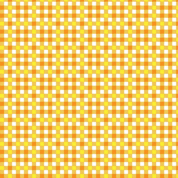 Muster Tischdecke gelb orange — Stockvektor