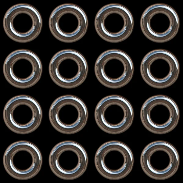Anéis cromados — Fotografia de Stock