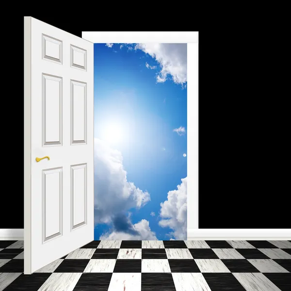 Surreale himmlische Tür — Stockfoto