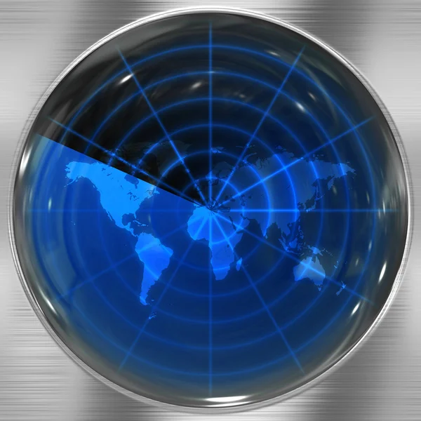 Radar Mundo Azul — Foto de Stock