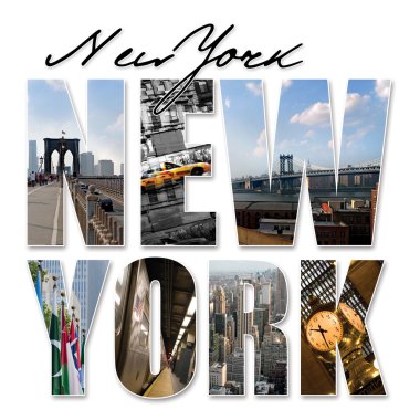 NYC New York City Graphic Montage