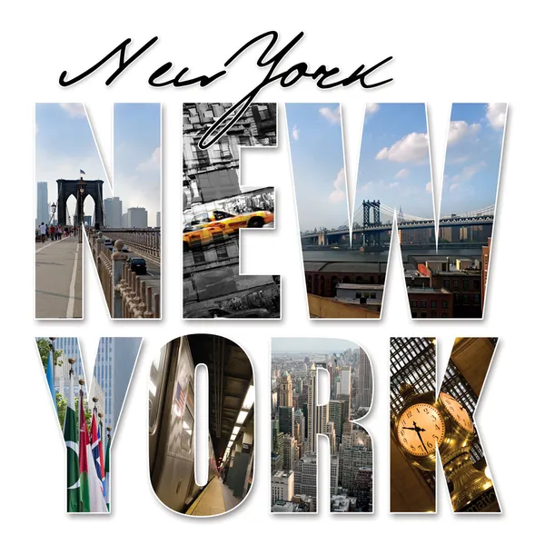 Νέα Υόρκη NYC γραφικά μοντάζ — Φωτογραφία Αρχείου