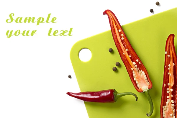 Spaanse peper op het bord — Stockfoto