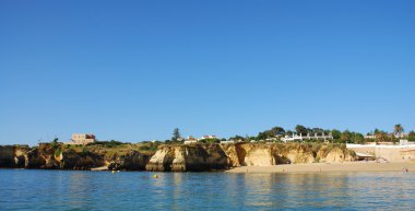 Beach Batata in Lagos in the Algarve Portugal clipart