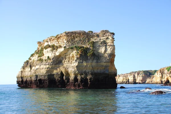 在拉各斯阿尔加威葡萄牙黄色悬崖 — 图库照片