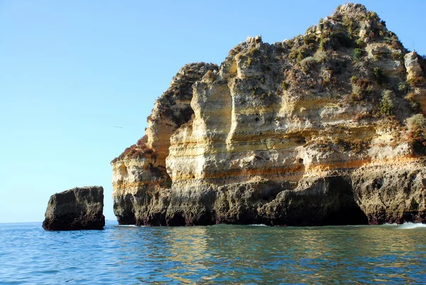 Sárga sziklák, Lagos, Portugália algarve — Stock Fotó