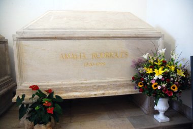 Tomb of amalia rodrigues in Inside the famous National Pantheon in Lisbon clipart