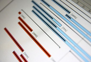 A Gantt chart is a type of bar chart that illustrates a project schedule. clipart