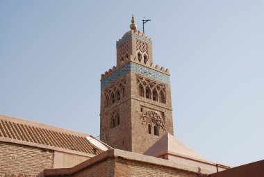 Tower mosque in morocco clipart