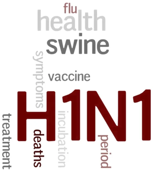 stock image Swine flu H1N1 disease with virus vaccine