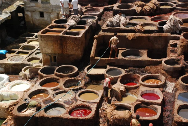 Bottiche im Fez, Marokko — Stockfoto