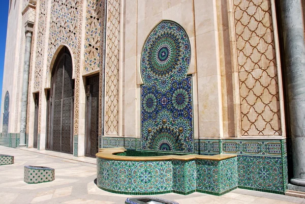 Detalhe da Mesquita Hassan II em Casablanca, Marrocos — Fotografia de Stock