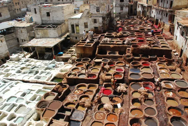 Bottiche im Fez, Marokko — Stockfoto