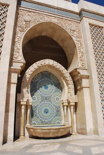 Fountain in Hassan II mosque — Zdjęcie stockowe