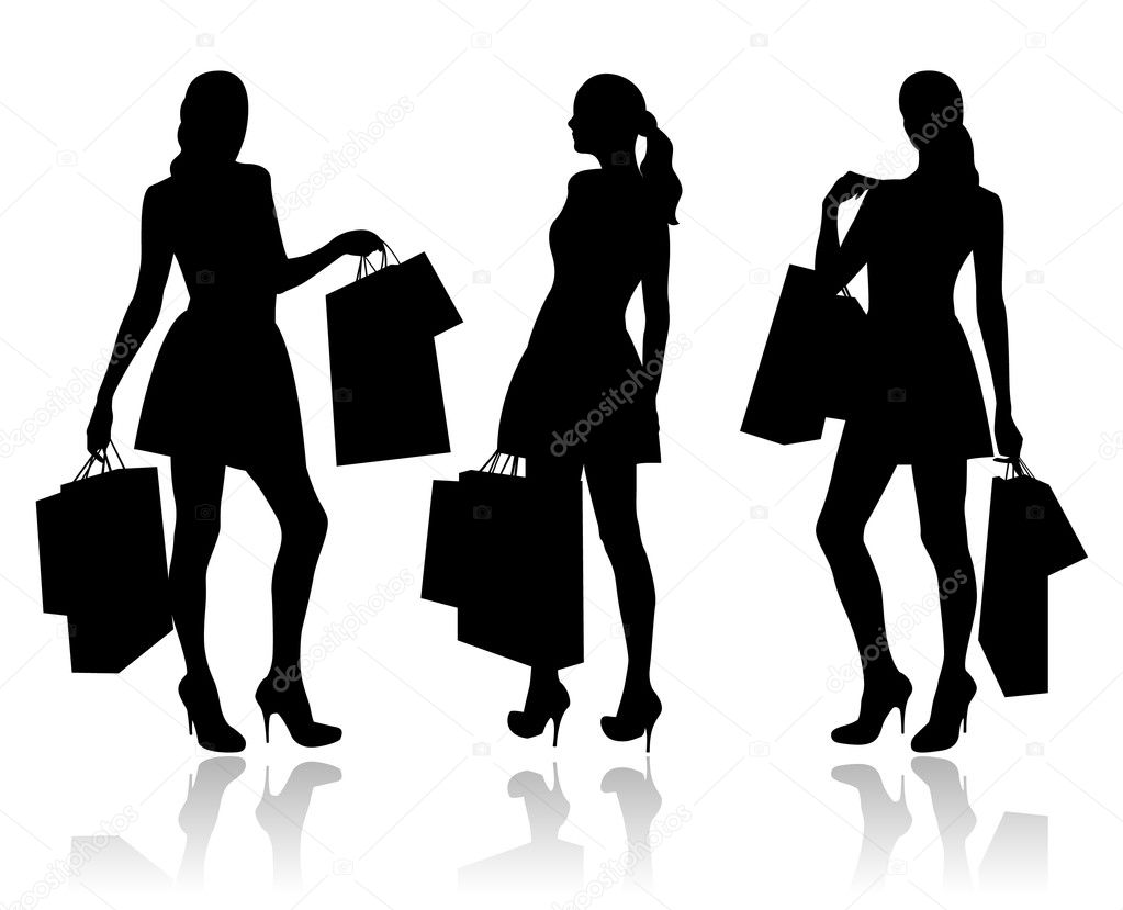 Women with shopping bags