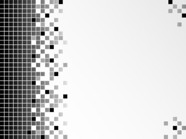 Black and white background with pixels clipart