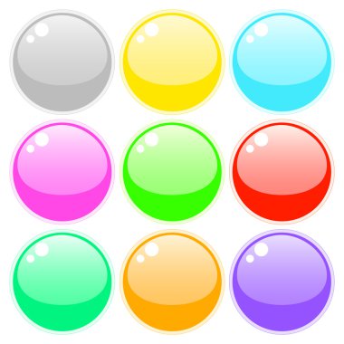 Renkli düğmeler kümesi