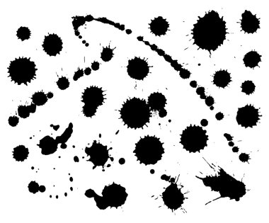 Ink splats clipart