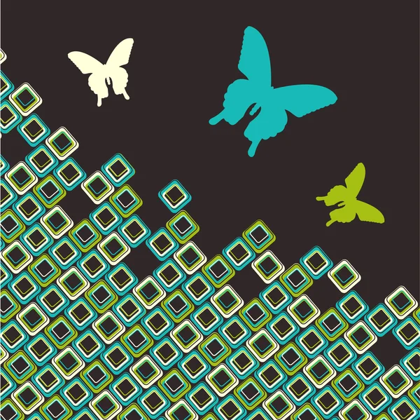 Fundo abstrato com borboletas — Fotografia de Stock