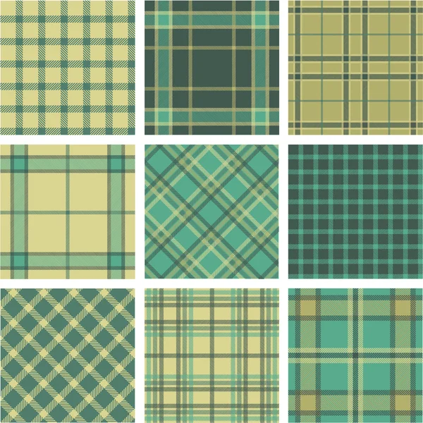 9 conjunto padrão xadrez — Fotografia de Stock