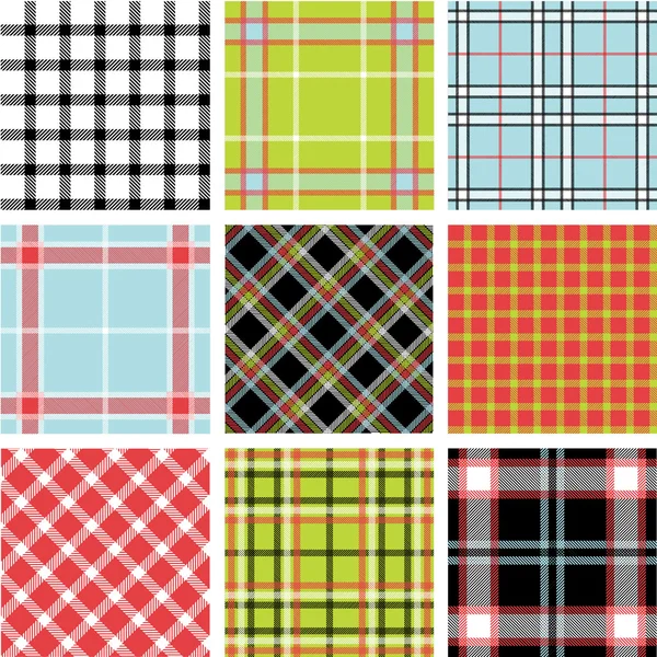 Conjunto de patrones de cuadros — Foto de Stock