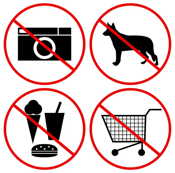 stock image Symbols of interdiction