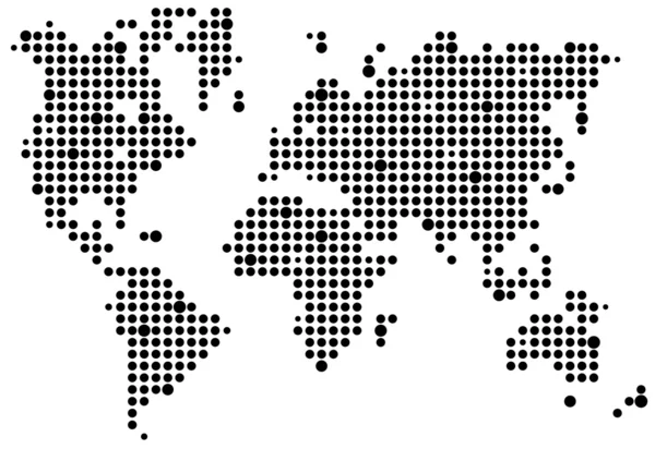 Mapa świata pikseli — Zdjęcie stockowe