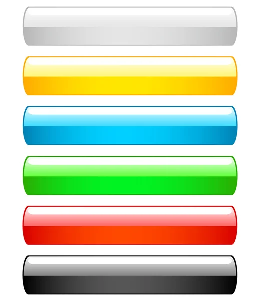 Conjunto de 6 botões brilhantes — Fotografia de Stock