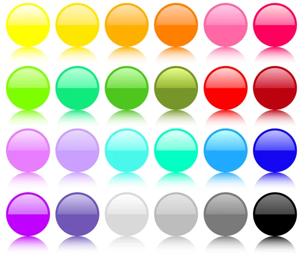 Conjunto grande de botões redondos — Fotografia de Stock
