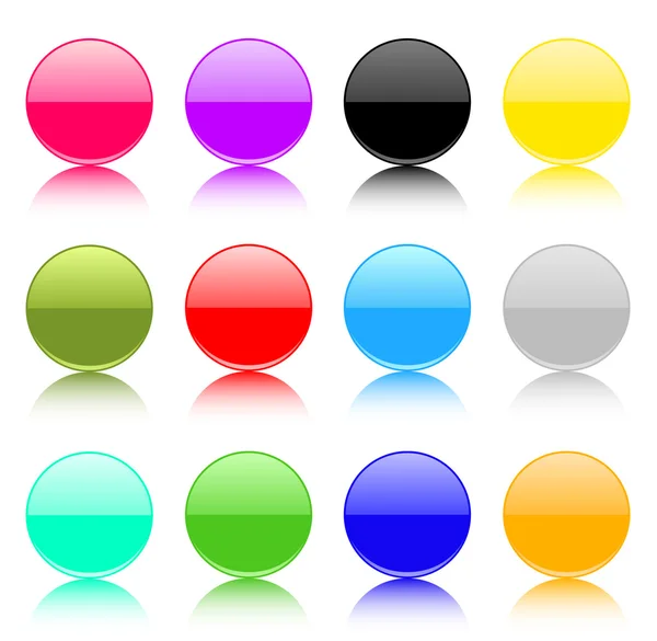 Conjunto de botões redondos — Fotografia de Stock