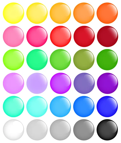 Conjunto grande de botões redondos — Fotografia de Stock