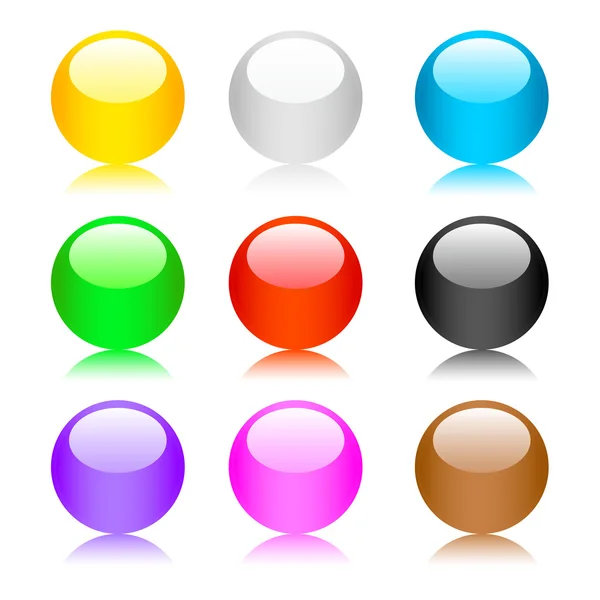 Conjunto de botões brilhantes — Fotografia de Stock